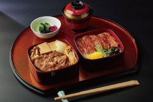 ◆二段重(百年牛丼・ステーキ丼)